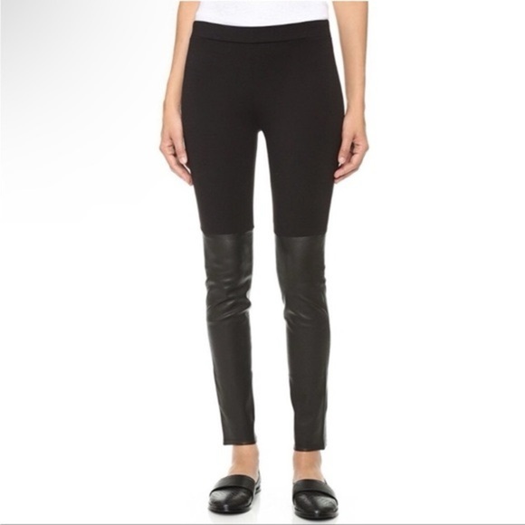 Vince  Black Half Leather And Leggings (Med) - Picture 2 of 6
